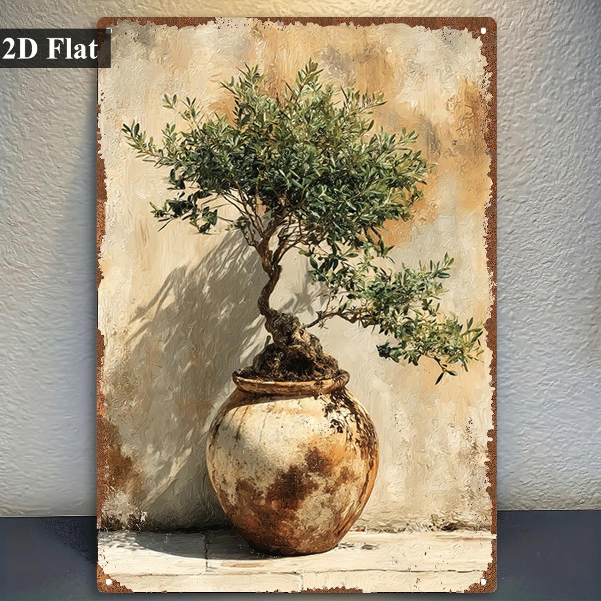 Bonsai Garden Wall - Vintage Metalowy Znak Blaszany z Obrazem