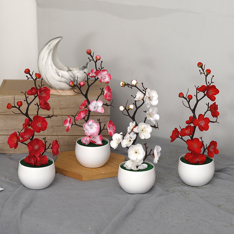 Bonsai Garden Wall - Sztuczne gałązki sosny z PE, zielone,