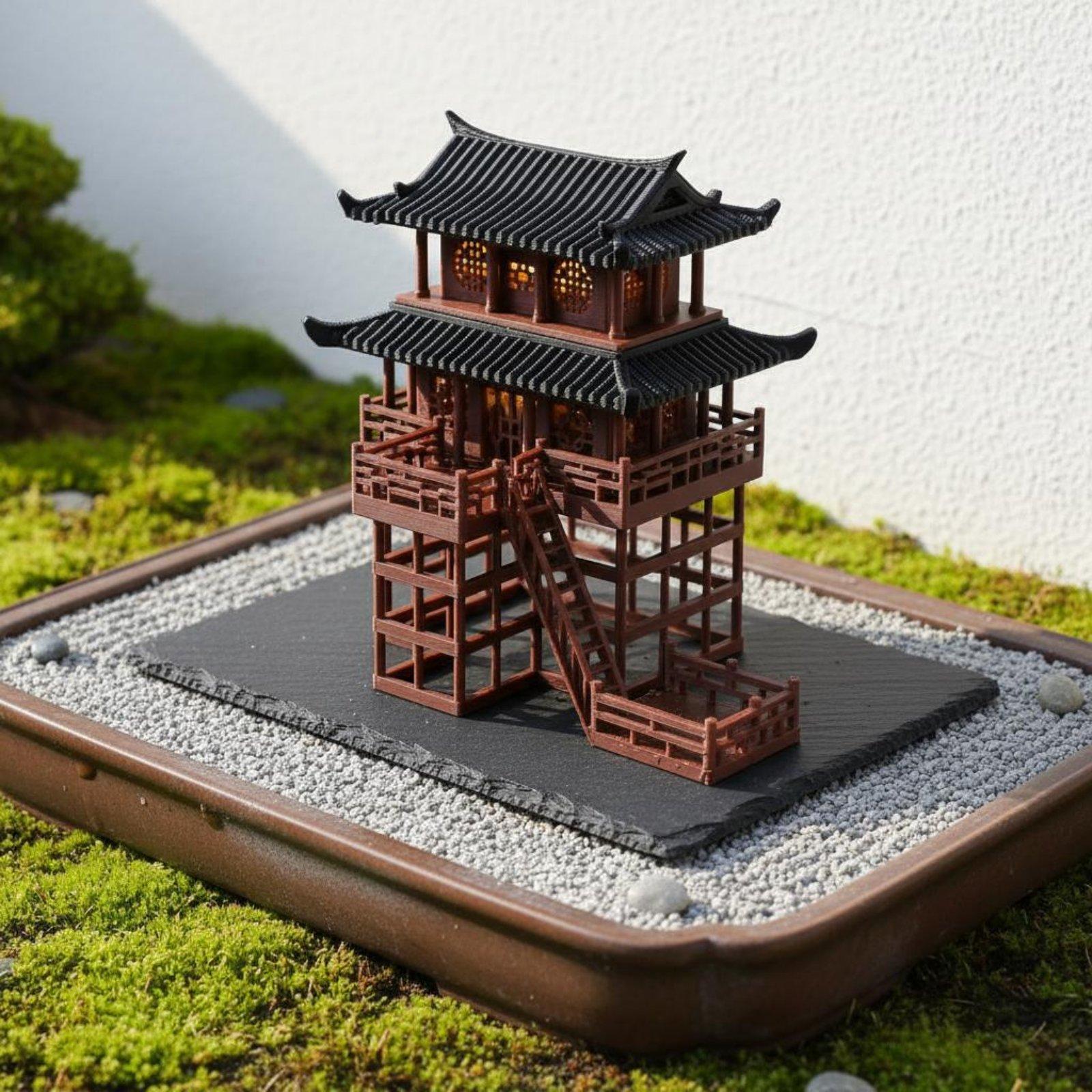 Us Bonsai Garden - Plastikowa pagoda bonsai na stół, mini