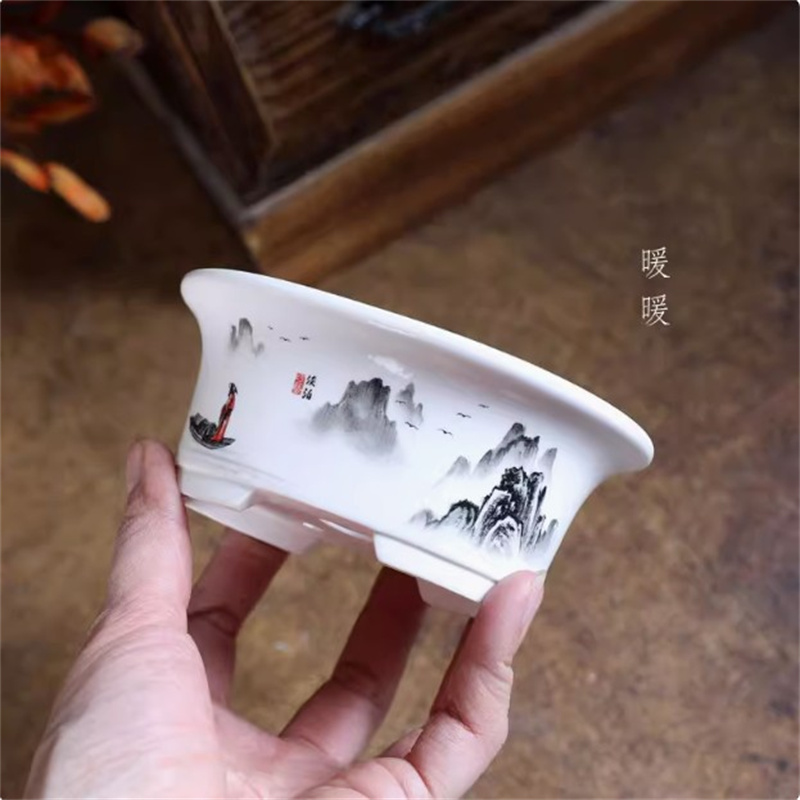 Porcelanowa biała owalna donic – Bonsai Garden Table recenzja i cena