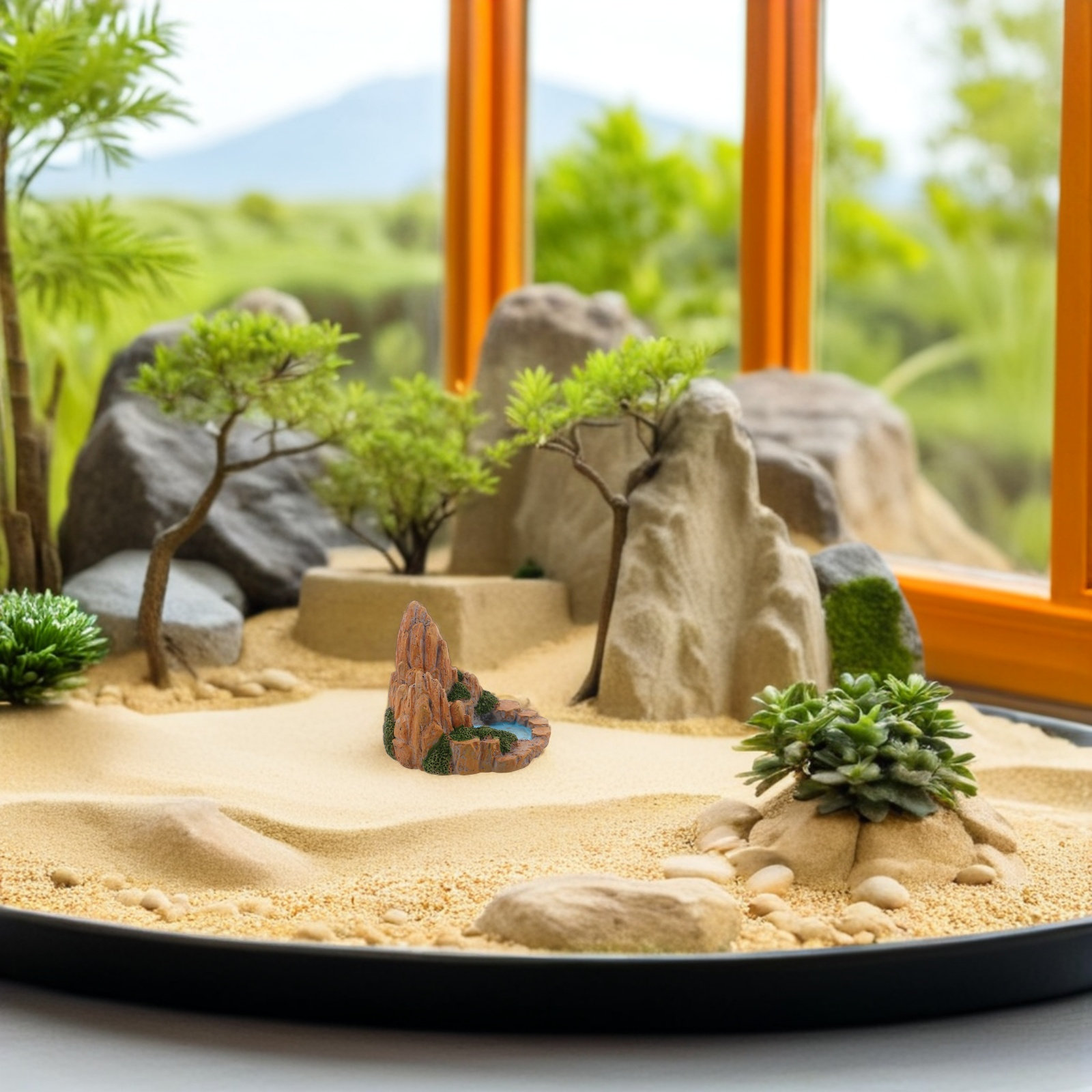 2 szt. Miniaturowe skalki z ży – Bonsai Garden With Pond recenzja i cena