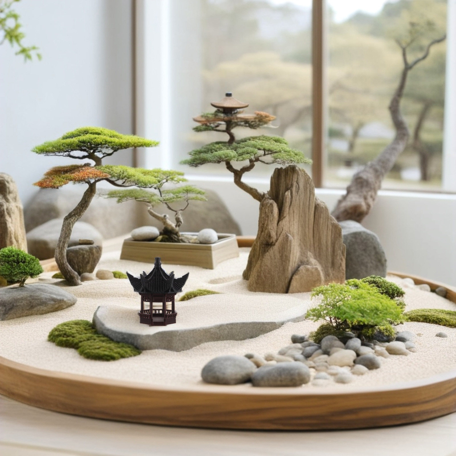Miniaturowa Pagoda Bonsai Deko – Bonsai Garden With Pond recenzja i cena