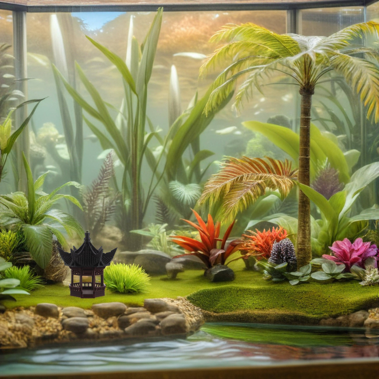 Miniaturowa Pagoda Bonsai Deko – Bonsai Garden With Pond recenzja i cena