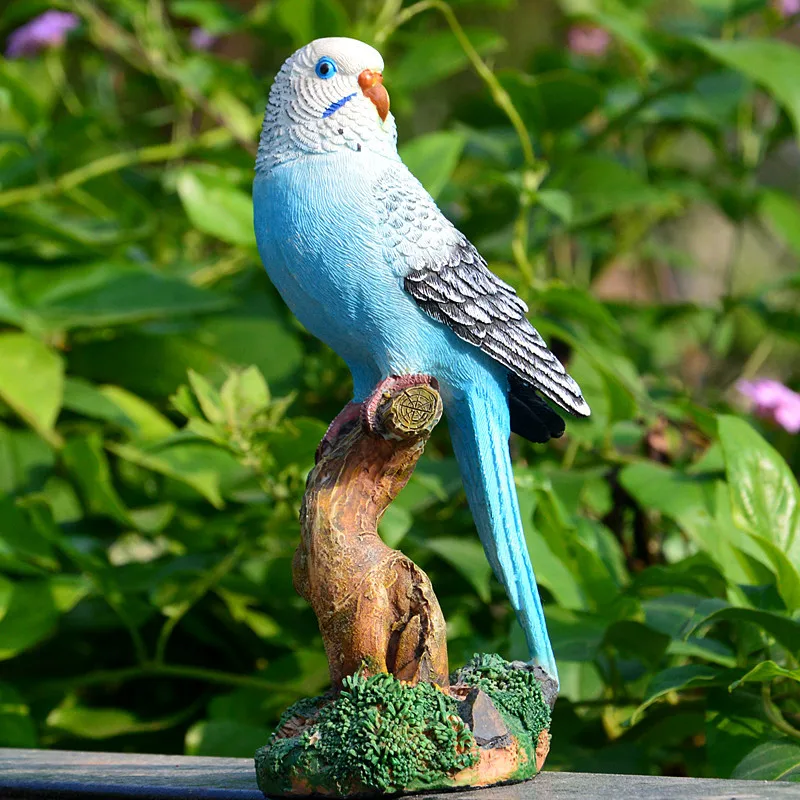 Figurka papugi z żywicy, ozdob – Bonsai Garden Wall recenzja i cena